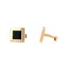 Bulgari  pair of cufflinks in yellow gold and onyx - 00pp thumbnail