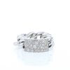 Bague souple Dior Gourmette grand modèle en or blanc et diamants - 360 thumbnail