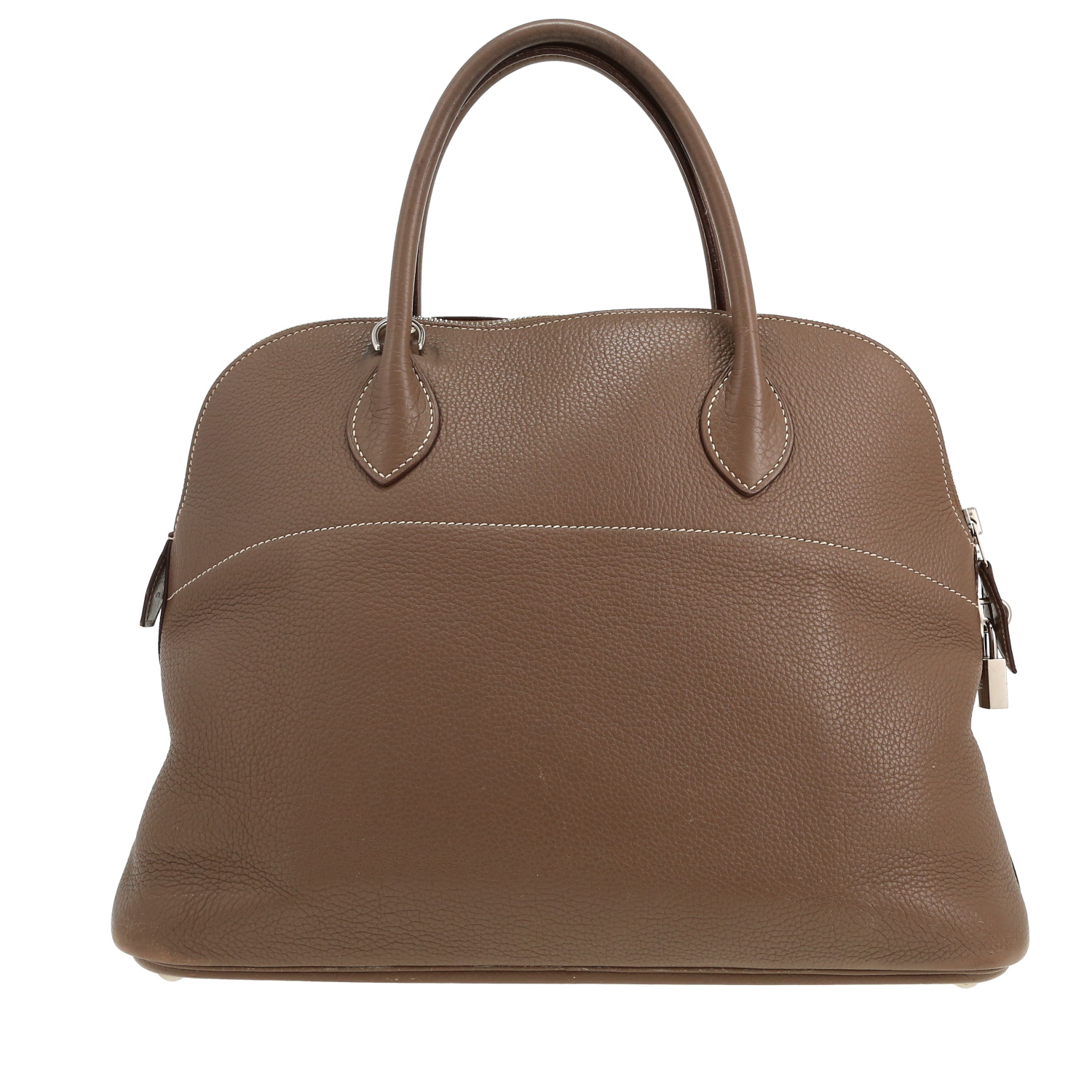Hermès Bolide 35 cm handbag in etoupe togo leather - Detail D4