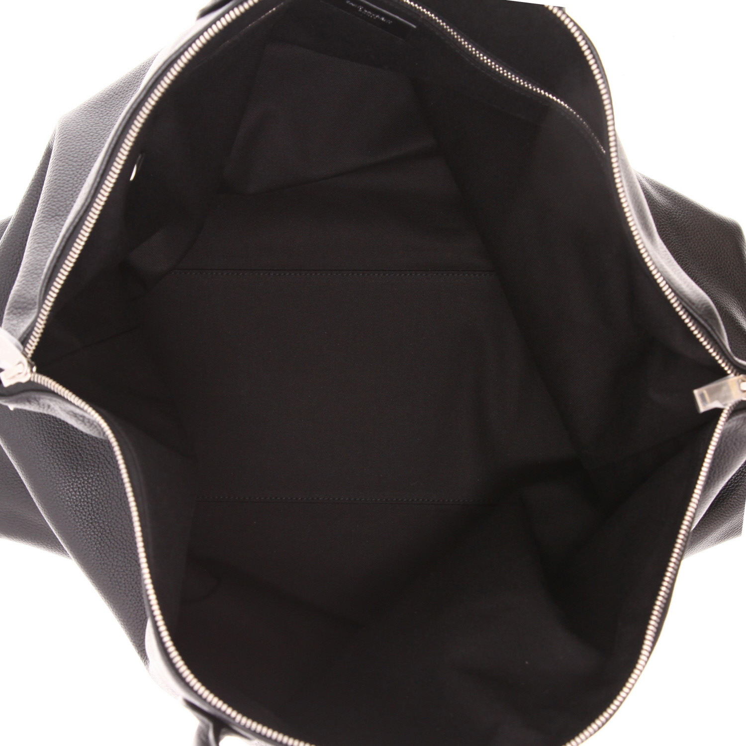 Borsa da viaggio Saint Laurent   in pelle martellata nera - Detail D3