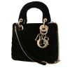 Sac à main Dior  Lady Dior en velours noir - 00pp thumbnail