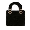 Sac à main Dior  Lady Dior en velours noir - Detail D4 thumbnail