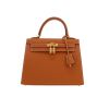 Bolso de mano Hermès  Kelly 25 cm en cuero epsom color oro - 360 thumbnail