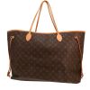 Louis Vuitton  Neverfull Limited edition shopping bag  in brown monogram canvas  and natural leather - Detail D4 thumbnail