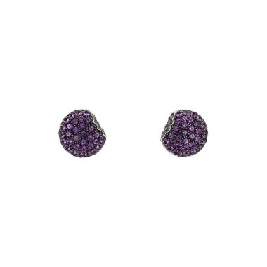 Boucheron Tentation Macaron earrings in white gold and amethyst