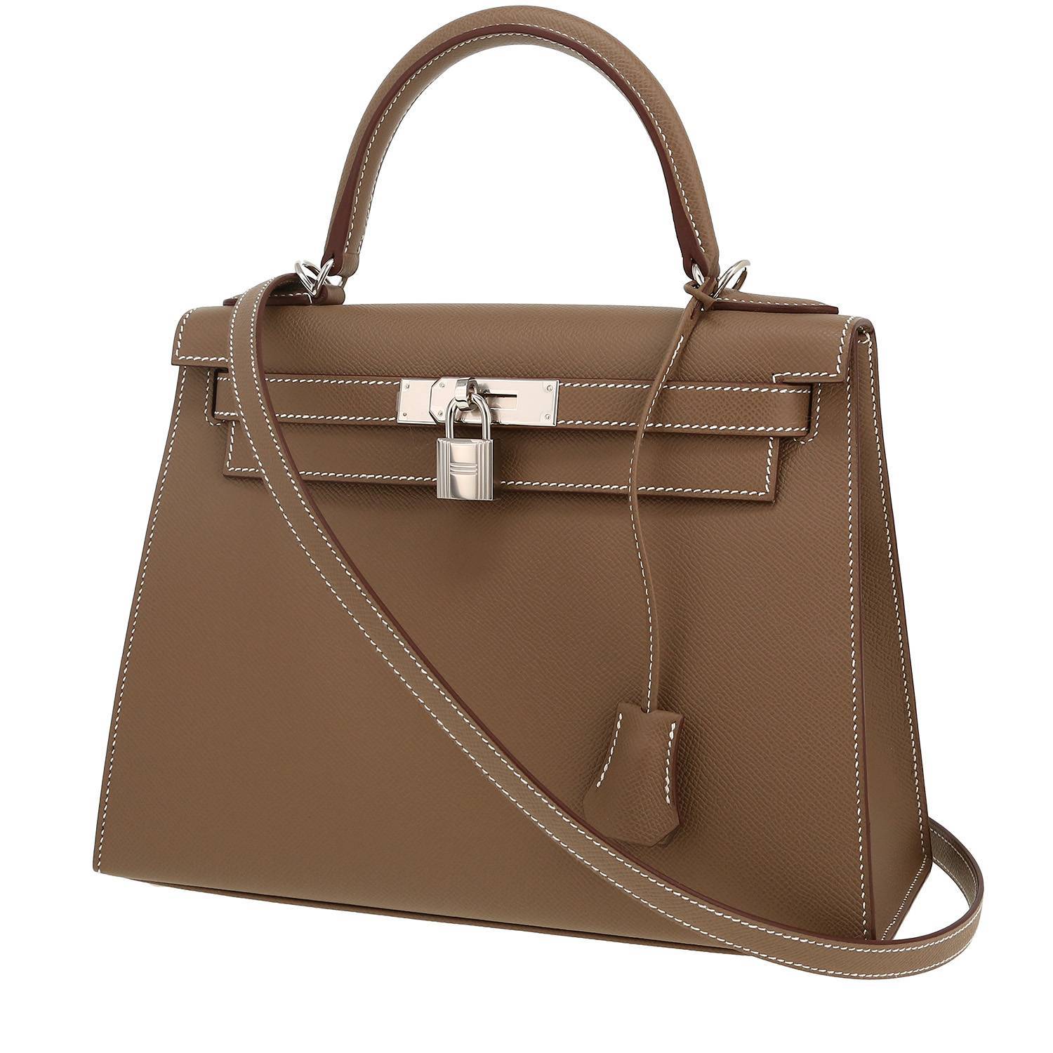 Hermès  Kelly 28 cm handbag  in etoupe epsom leather