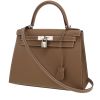 Bolso de mano Hermès  Kelly 28 cm en cuero epsom marrón etoupe - 00pp thumbnail