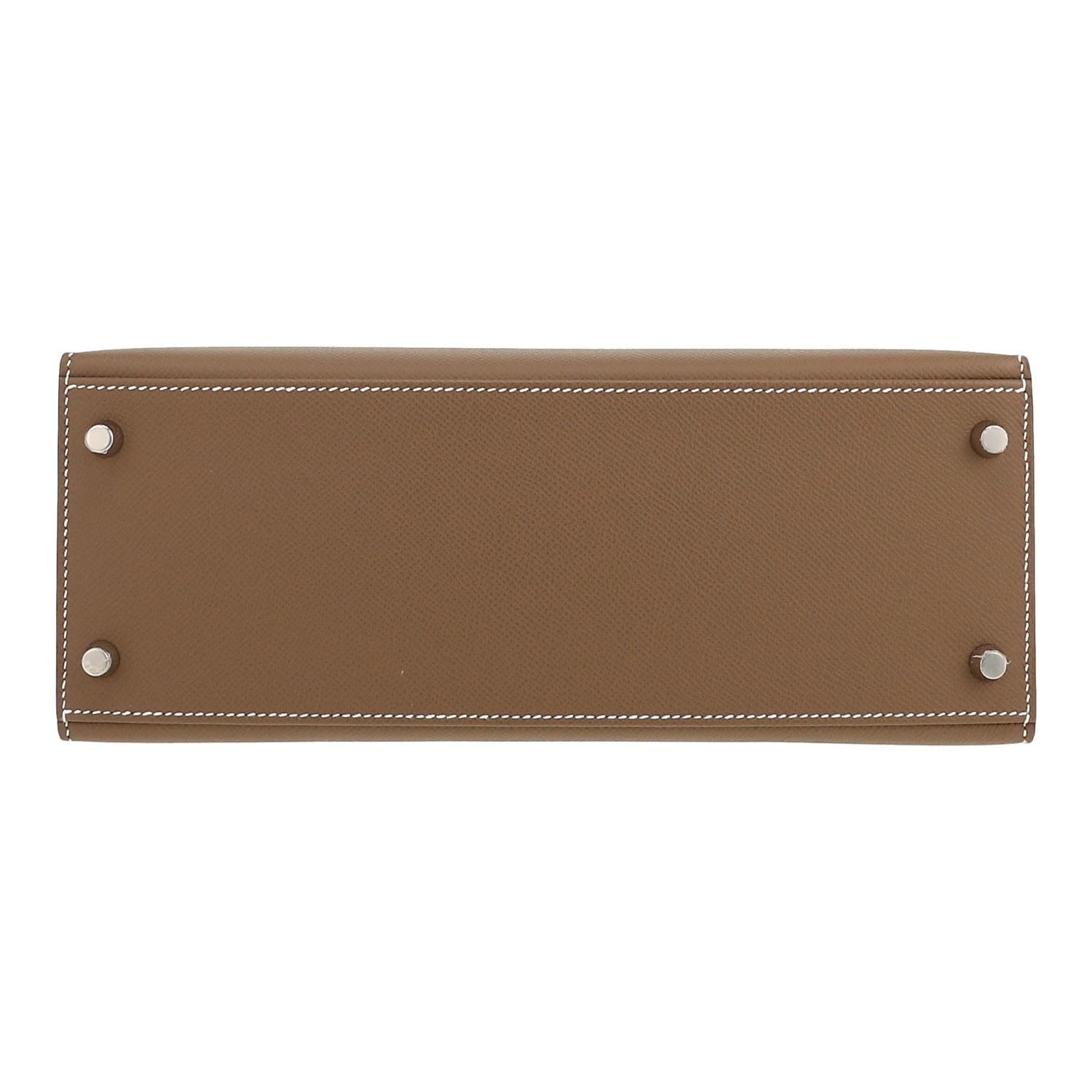 Hermès  Kelly 28 cm handbag  in etoupe epsom leather - Detail D1