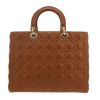 Dior  Lady Dior handbag  in brown leather cannage - Detail D2 thumbnail