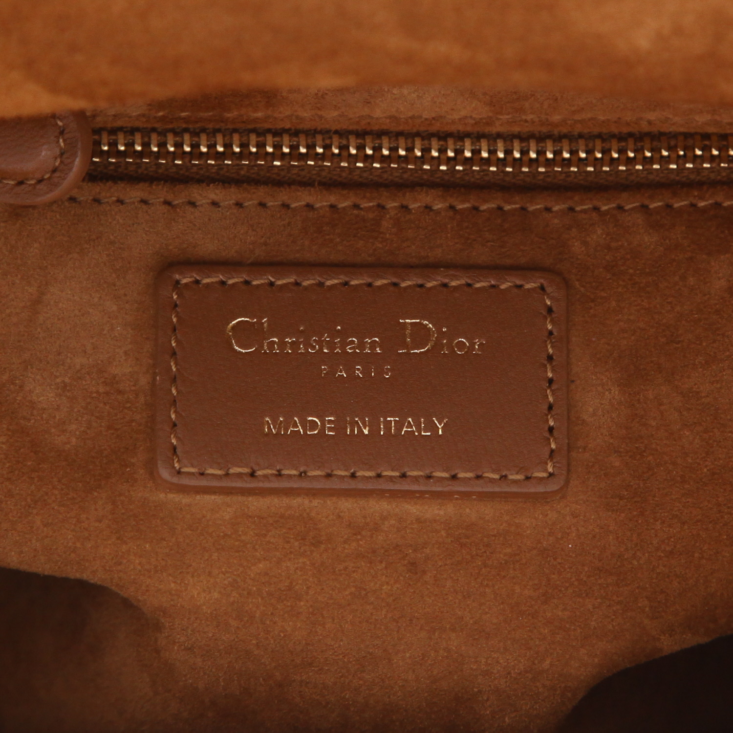 Borsa Dior  Lady Dior in pelle cannage marrone - Detail D3
