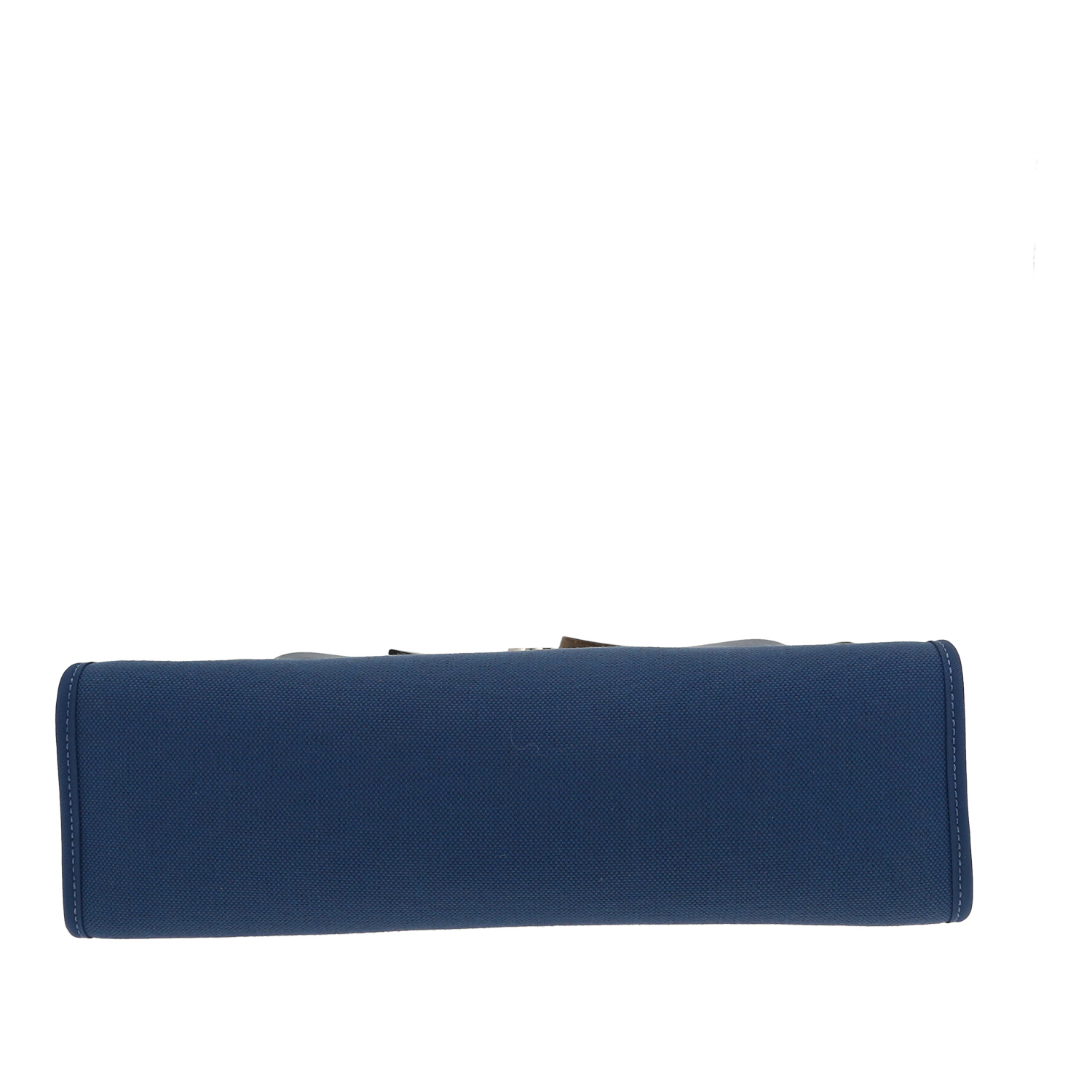 Sac à main Hermès  Herbag en toile bleue et cuir bleu - Detail D1