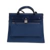 Hermès  Herbag handbag  in blue canvas  and blue leather - Detail D4 thumbnail