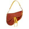 Borsa Dior  Saddle in pelle verniciata gialla e rossa - 00pp thumbnail