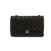 Chanel  Timeless Jumbo shoulder bag  in black quilted leather - 360 thumbnail