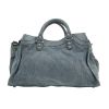 Bolso de mano Balenciaga  Neo Classic en lona denim azul - Detail D4 thumbnail