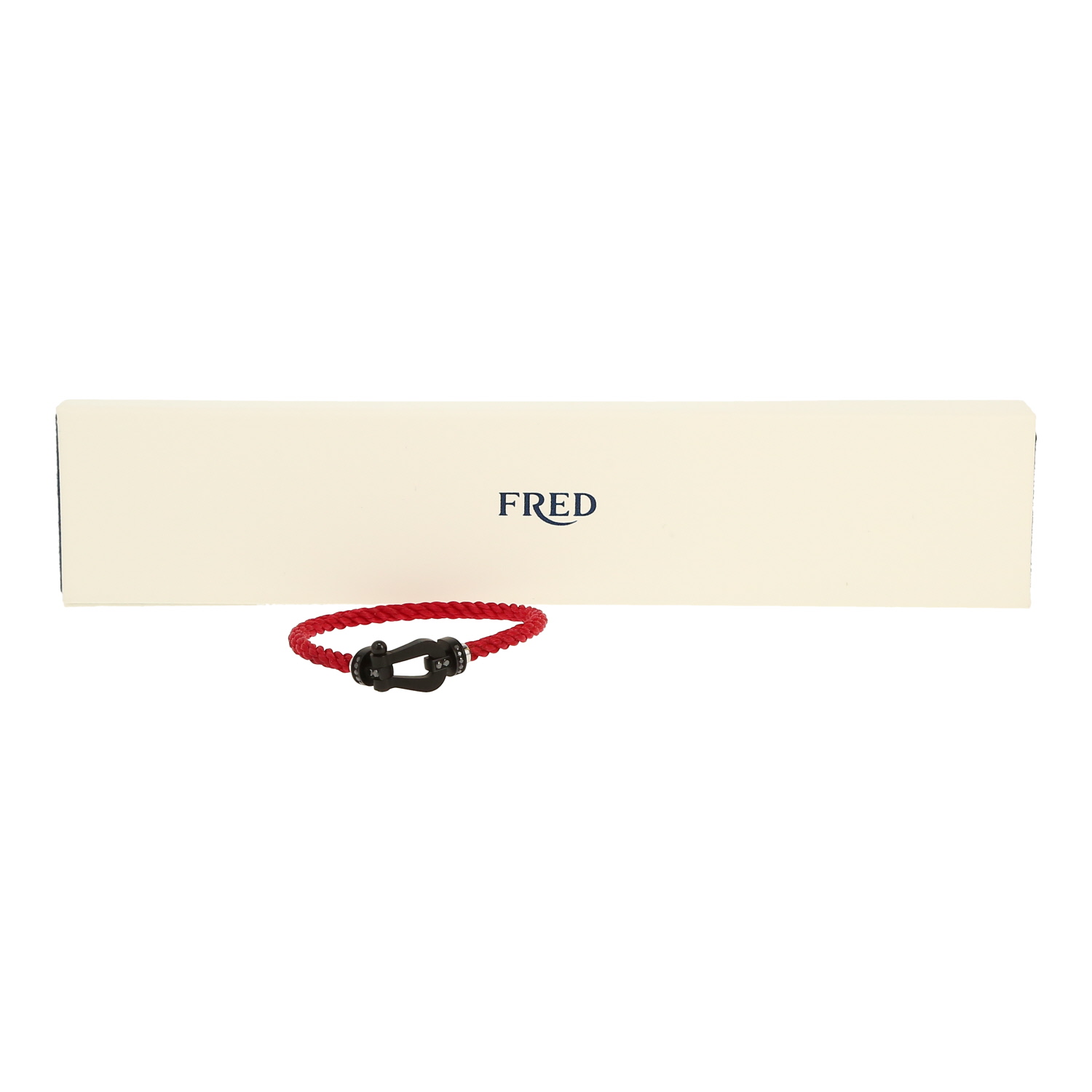 Bracciale Fred Force 10 modello grande in titano, diamanti nero e nylon - Detail D2