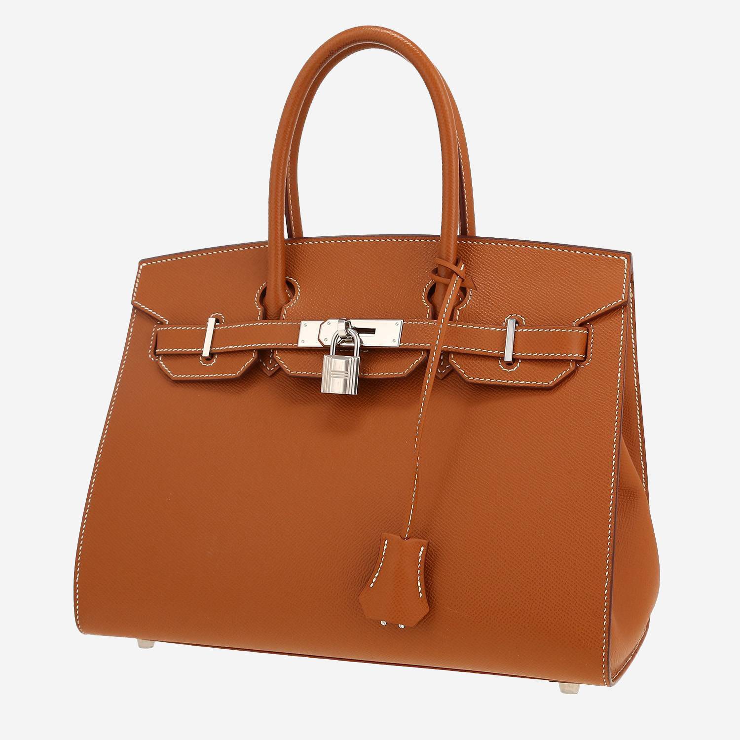 Sac à main Hermès  Birkin 30 cm en cuir epsom gold