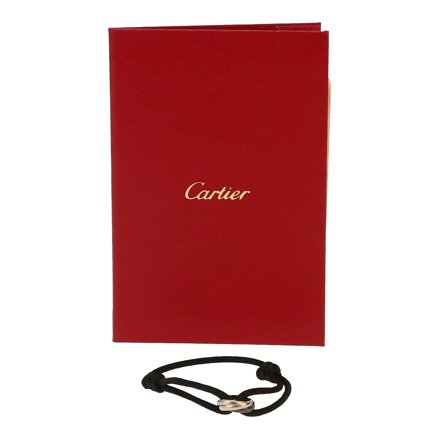 Bracelet Cartier Trinity en or blanc et céramique noire - Detail D1