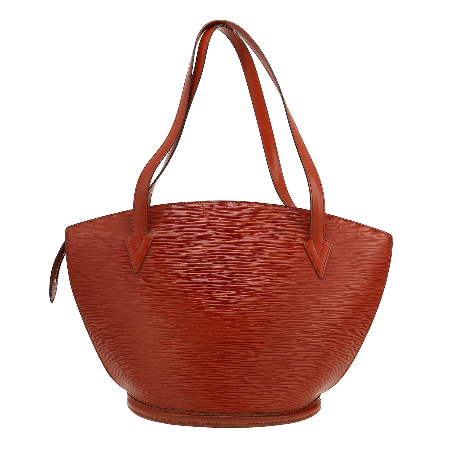 Bolso de mano Louis Vuitton  Saint Jacques en cuero Epi marrón - Detail D4