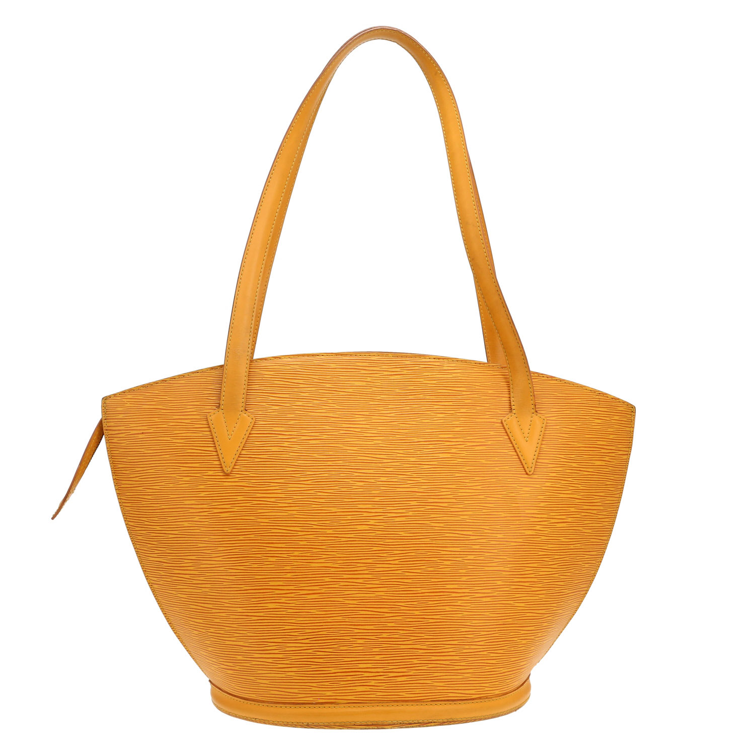 Louis Vuitton Saint Jacques handbag in yellow epi leather - Detail D4