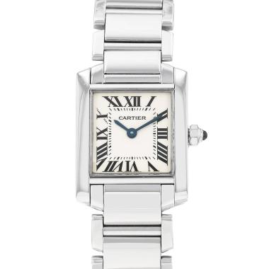 Montre Cartier Tank Française en or blanc Ref: Cartier - 2403  Vers 2000