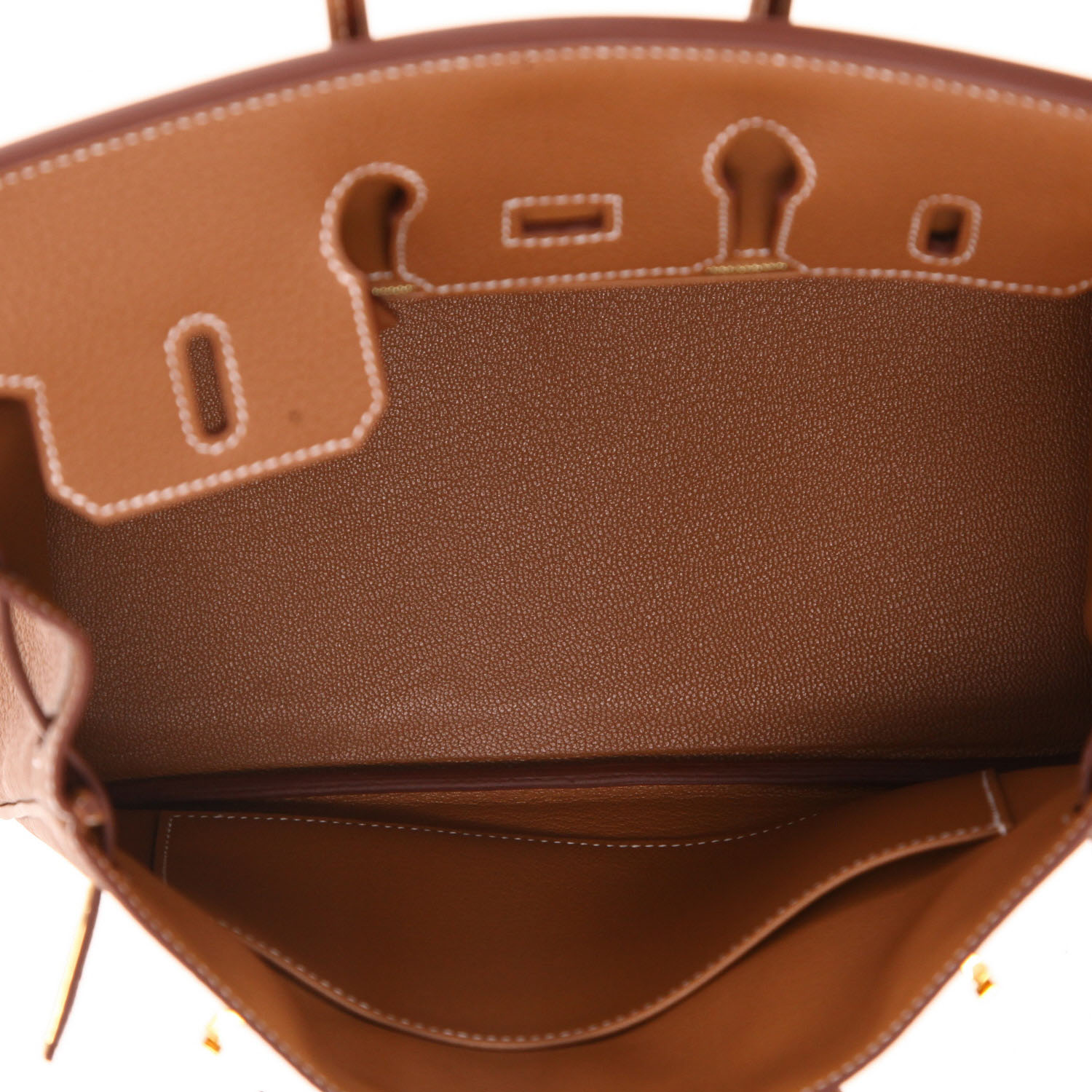 Hermès  Birkin 25 cm handbag  in gold togo leather - Detail D3