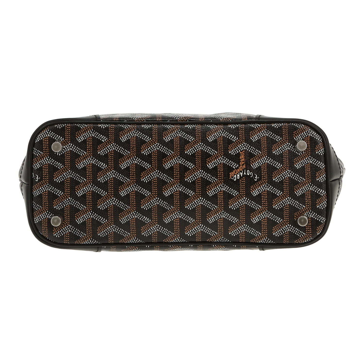 Goyard Béluga handbag Goyard canvas and black leather - Detail D1