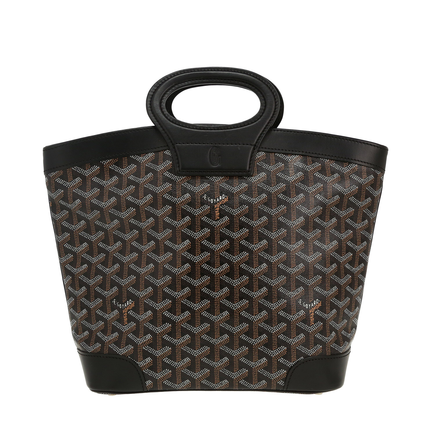 Goyard Béluga handbag Goyard canvas and black leather - Detail D4