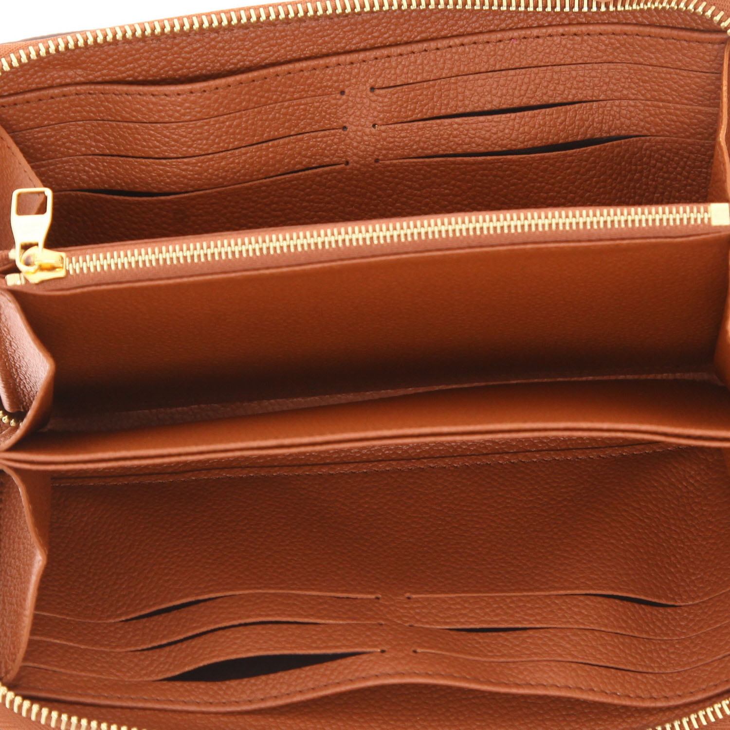 Louis Vuitton Zippy wallet in brown empreinte monogram leather - Detail D3