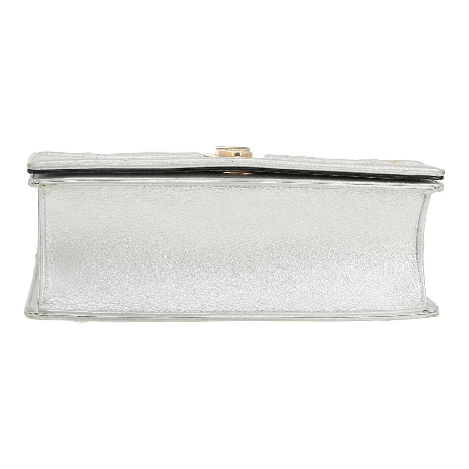 Bolso bandolera Dior  Diorama en cuero plateado - Detail D1
