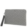 Pochette Dior   en toile monogram Oblique grise et argentée - 00pp thumbnail