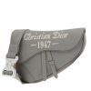 Dior  Saddle shoulder bag  in grey leather - 00pp thumbnail