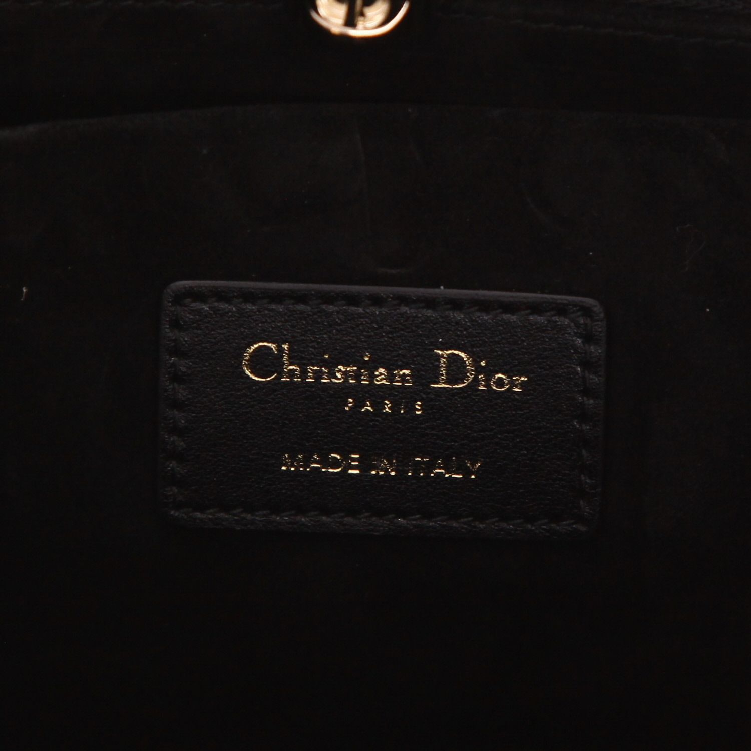 Shopping bag Dior  Essential in pelle trapuntata nera - Detail D3