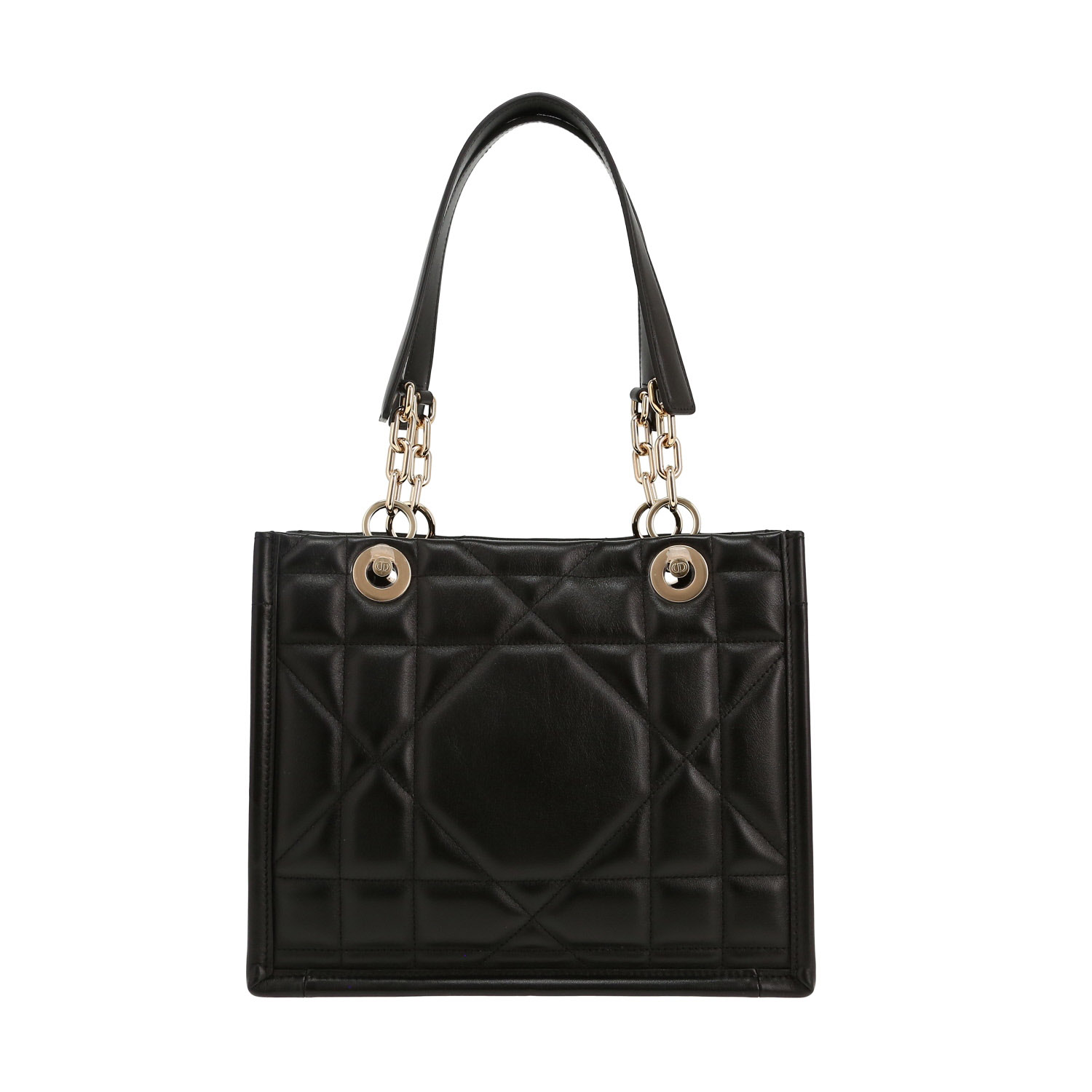 Shopping bag Dior  Essential in pelle trapuntata nera - Detail D4