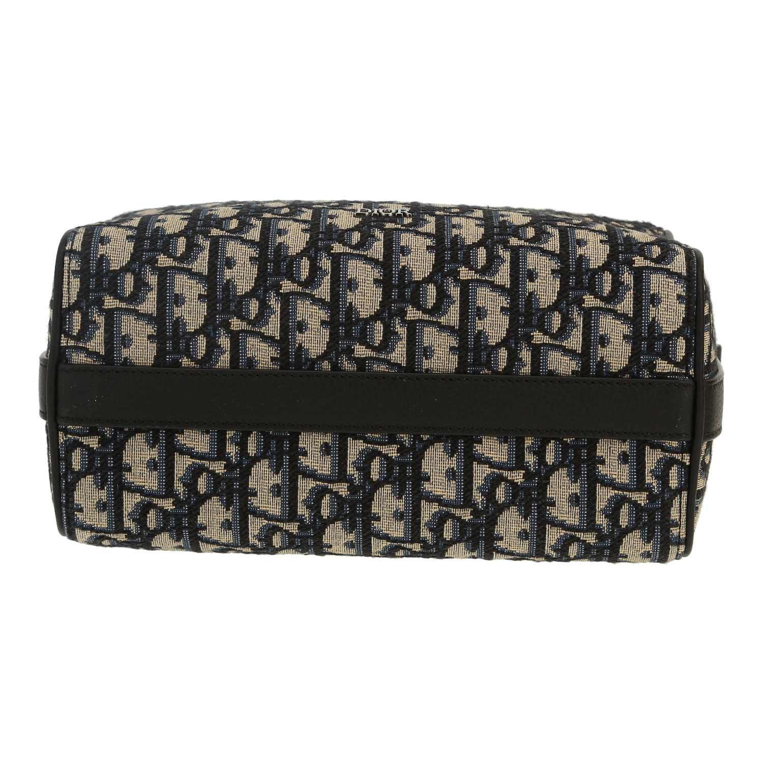 Borsa a tracolla Dior  Lingot 22 in tessuto a monogramma Oblique blu marino - Detail D1