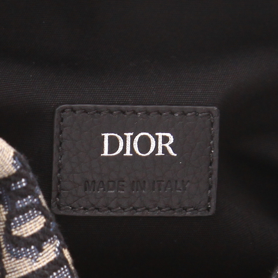 Bolso bandolera Dior  Lingot 22 en lona Monogram Oblique azul marino - Detail D2