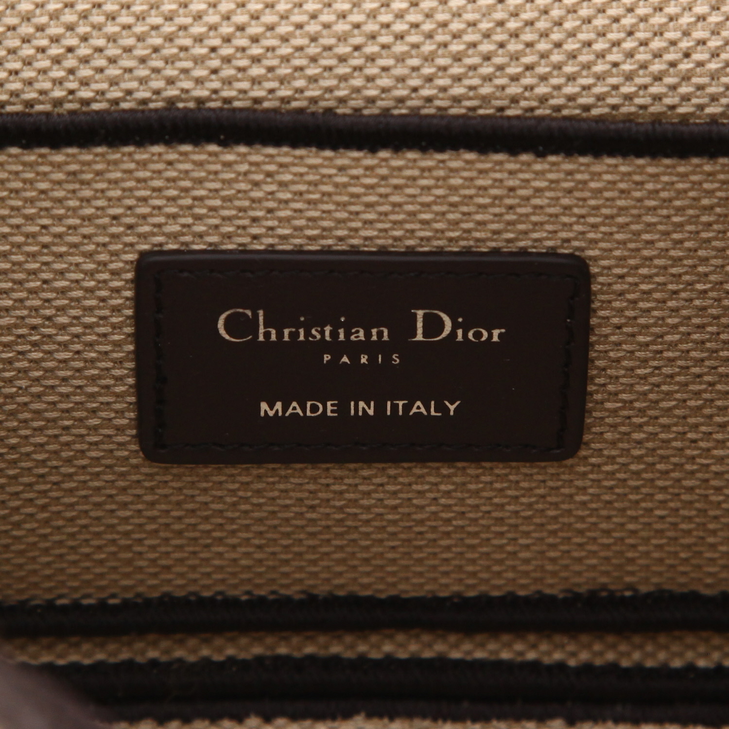 Borsa a tracolla Dior  Travel Vanity in tela beige e nera - Detail D2