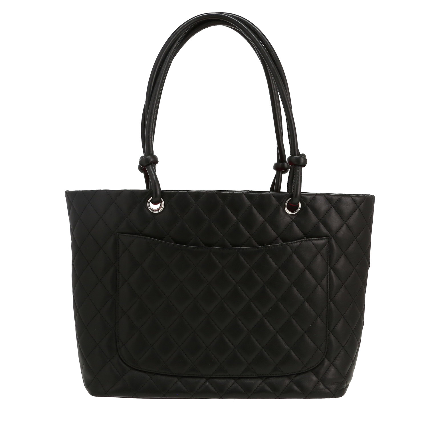 Shopping bag Chanel  Cambon in pelle trapuntata nera - Detail D4