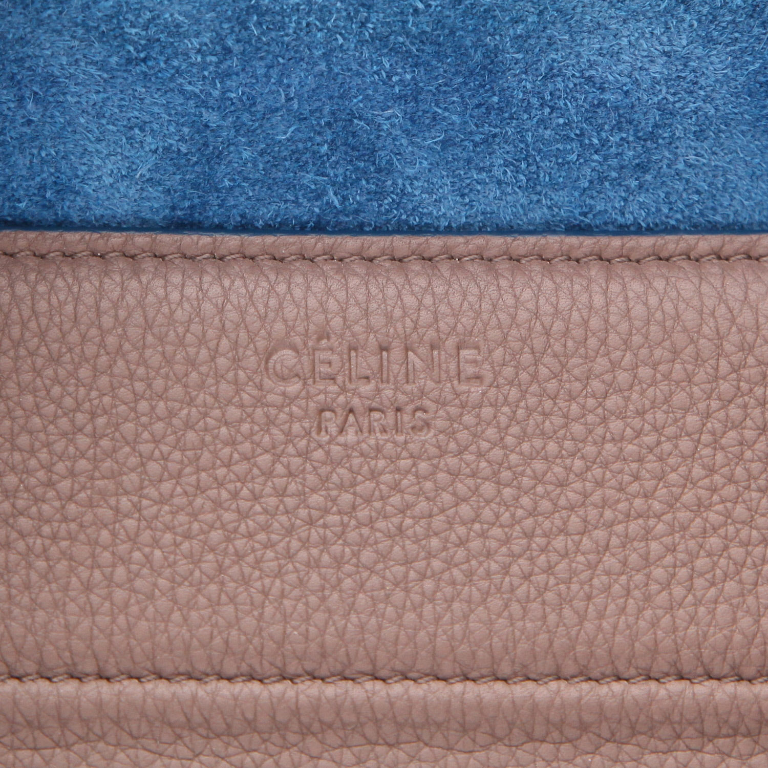 Bolso Cabás Celine  Cabas Phantom en cuero granulado color topo - Detail D2