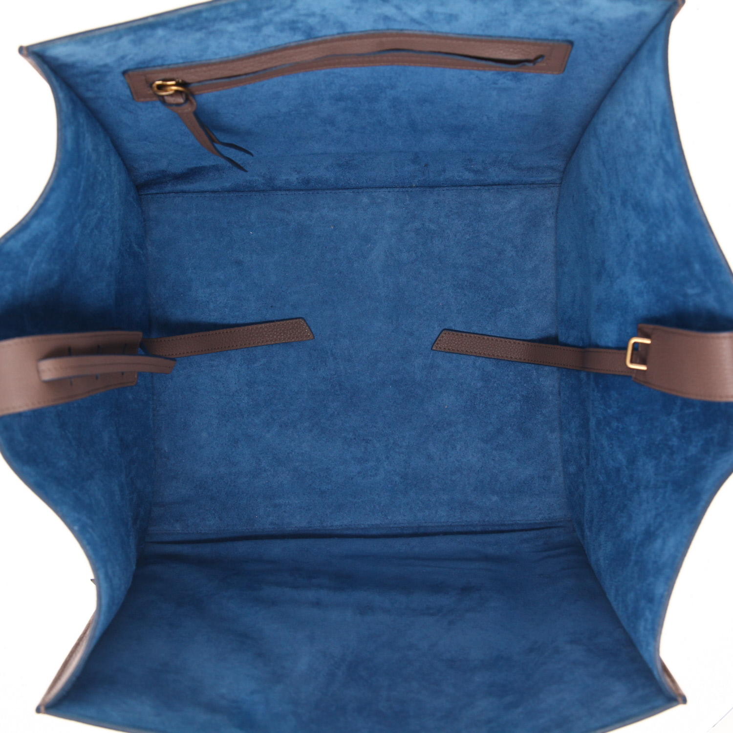 Shopping bag Celine  Cabas Phantom in pelle martellata color talpa - Detail D3