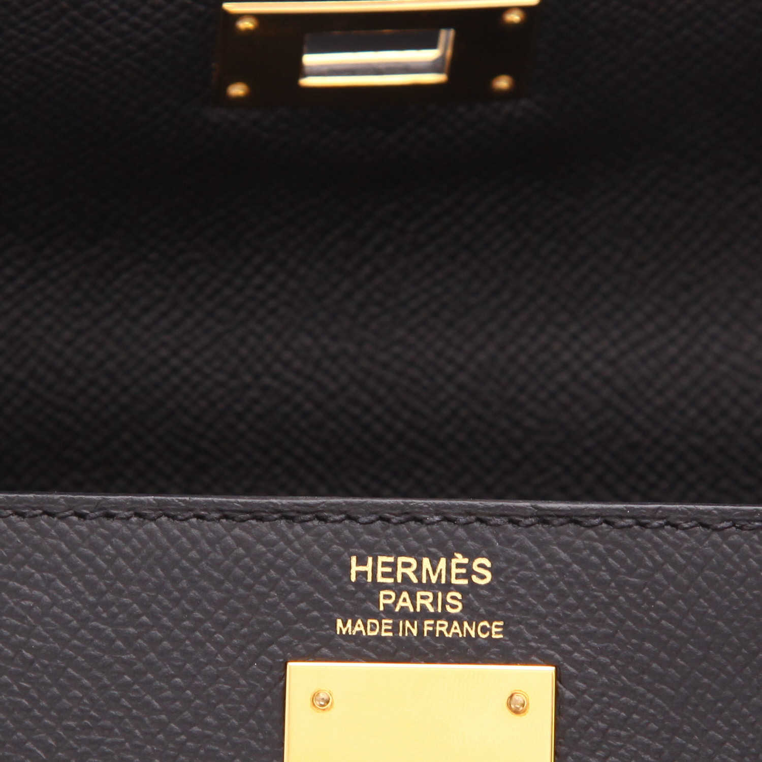Borsa Hermès  Kelly 32 cm in pelle Epsom nera - Detail D2