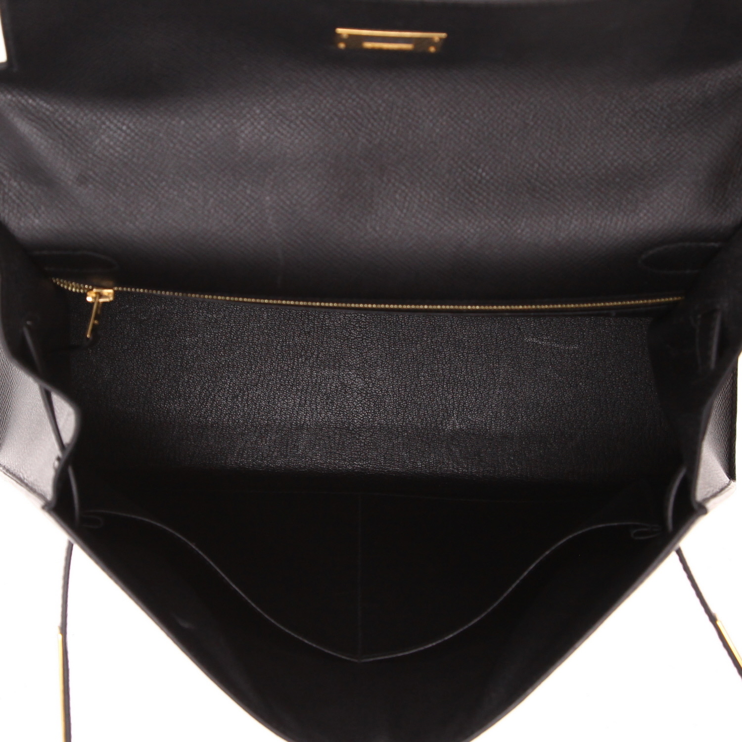 Borsa Hermès  Kelly 32 cm in pelle Epsom nera - Detail D3
