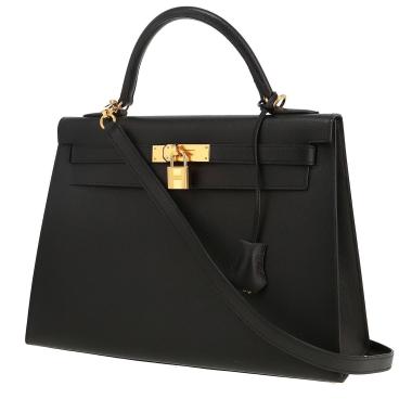 Sac à main Hermès  Kelly 32 cm en cuir epsom noir