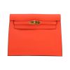 Bolso bandolera Hermès  Kelly Danse en cuero Evergrain naranja - 360 thumbnail