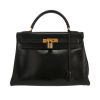 Hermès  Kelly 32 cm handbag  in black box leather - 360 thumbnail