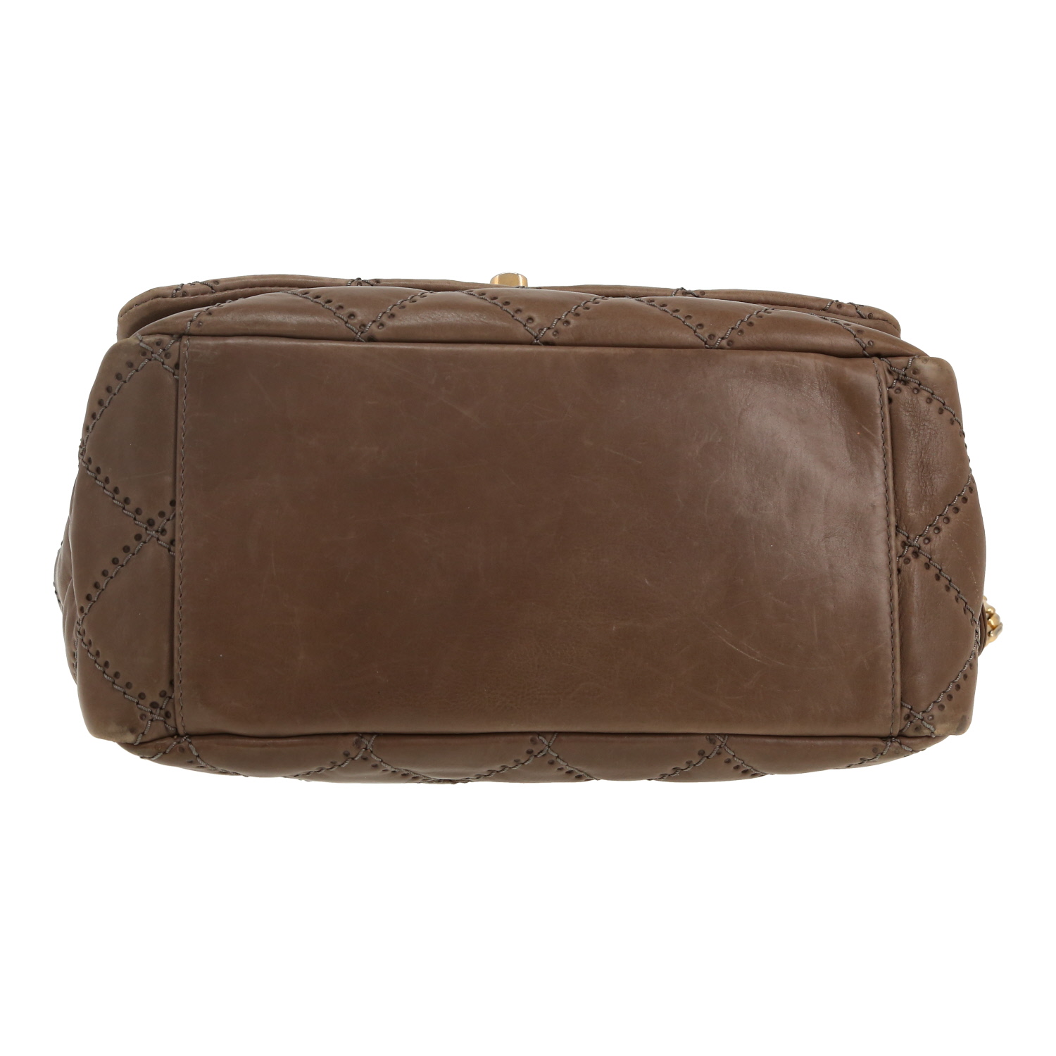 Sac à main Chanel   en cuir matelassé marron - Detail D1