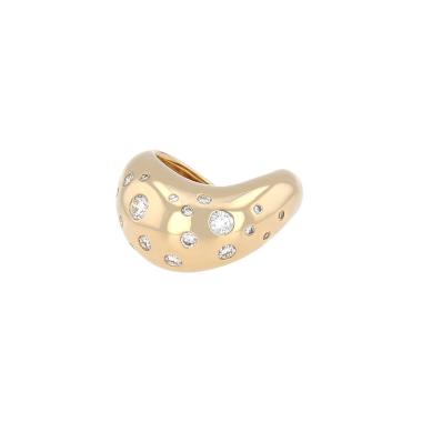 Fred Mouvementée ring in yellow gold and diamonds