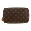 Borsa Louis Vuitton  Speedy 20 cm in tela monogram marrone e pelle naturale - Detail D1 thumbnail