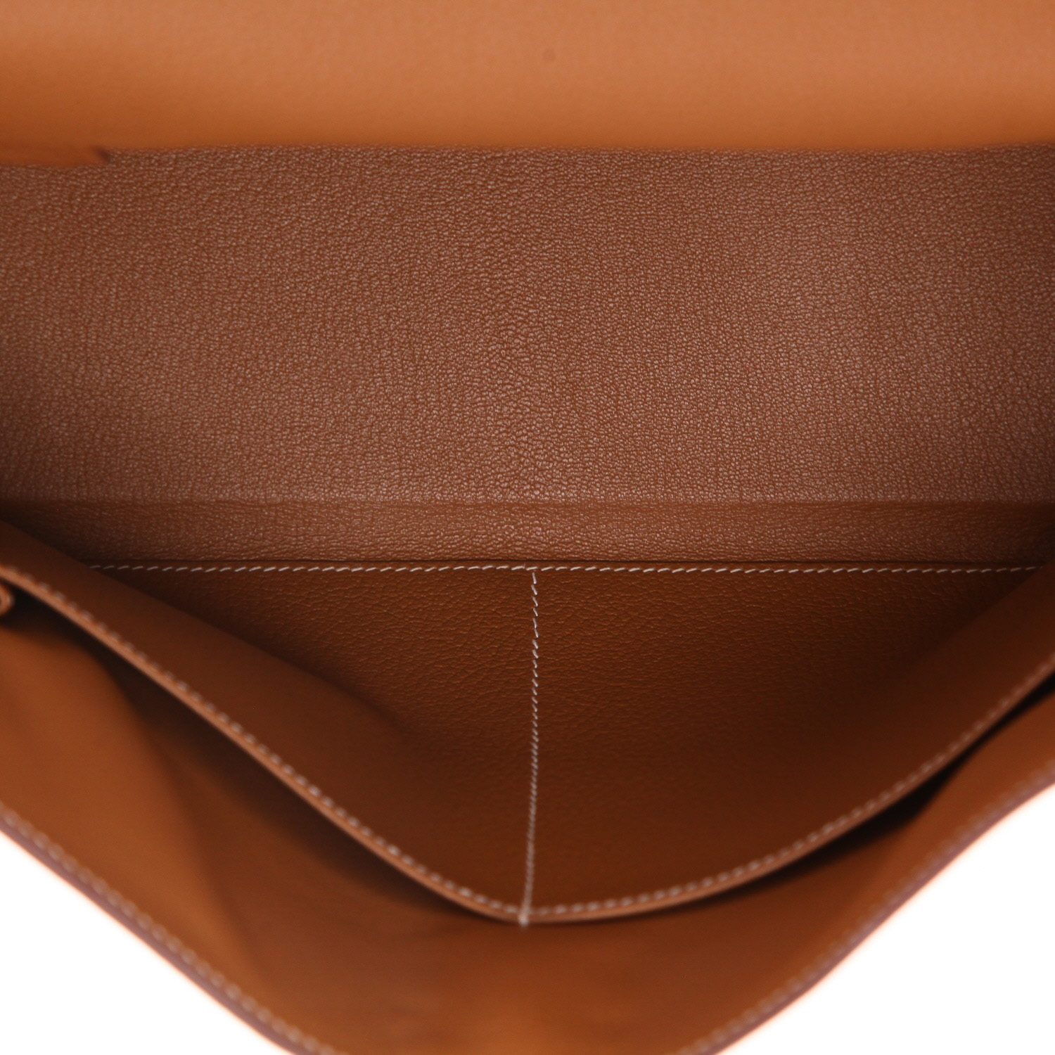Bolso de mano Hermès  Kelly 32 cm en cuero togo color oro - Detail D3