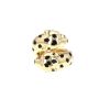 Half-flexible Cartier Panthère ring in yellow gold, lacquer and tsavorites - 360 thumbnail